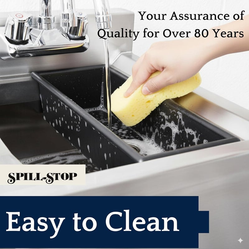 Spill-Stop 13-760 Bar Drain Tray, Durable Black Plastic, Large 14" x 5" x 3", Fits Standard Bar Sinks, Includes Drain Extension Tube, Made in USA - Image 4