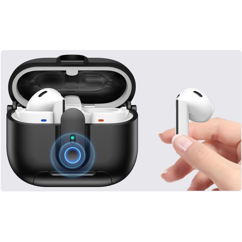 إيروريكس حافظة سماعات أذن لاسلكية من قطعة واحدة مزودة بحبل لسماعات سامسونج جالاكسي بودز 3 / بودز 3 برو (أرجواني) - Image 4