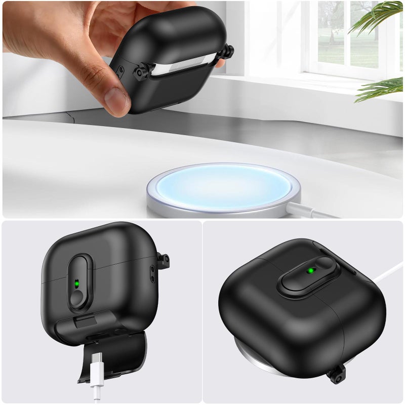 إيروريكس حافظة سماعات أذن لاسلكية من قطعة واحدة مزودة بحبل لسماعات سامسونج جالاكسي بودز 3 / بودز 3 برو (أرجواني) - Image 5