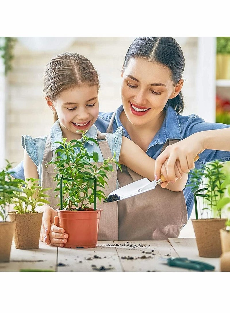 KASTWAVE Plant Support Garden Flower Support Stake Half Round Plant Support Ring Plastic Plant Cage Holder Flower Pot Climbing Trellis for Small Plant Flower Vegetable 10 PCS - Image 5