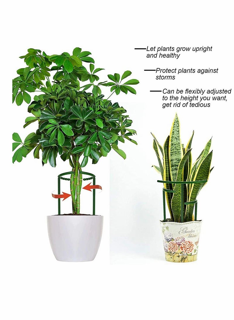 KASTWAVE Plant Support Garden Flower Support Stake Half Round Plant Support Ring Plastic Plant Cage Holder Flower Pot Climbing Trellis for Small Plant Flower Vegetable 10 PCS - Image 4