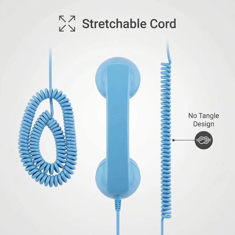 2026 Soccer Fan Phone Handset Sky Blue Retro External Receiver For Party Supplies - Image 4