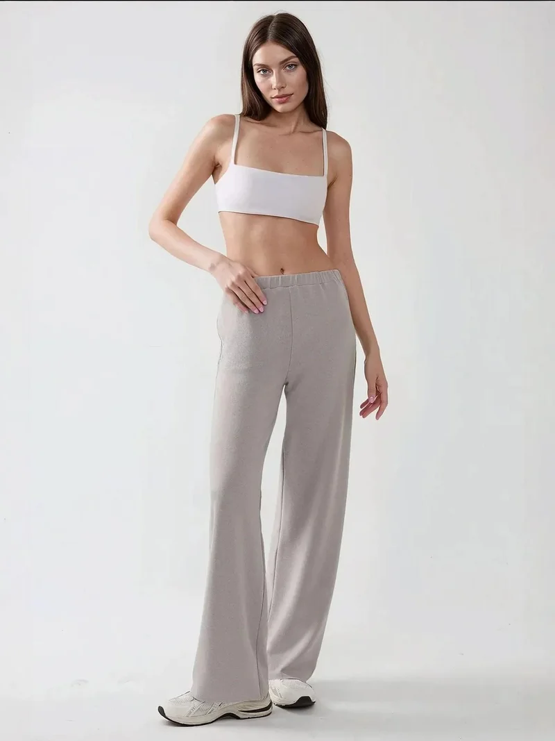 HICCUP Ice Blue Textured Strapless Top & Pants Two Pieces Set for Women | Best Price UAE