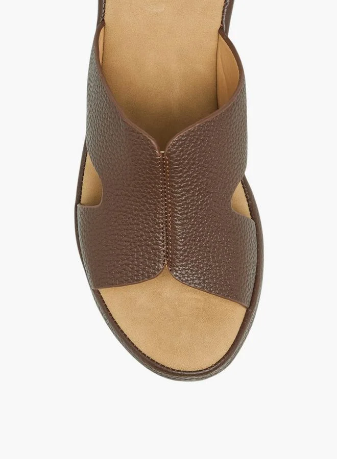 Flora Bella By Shoexpress BROWN Flora Bella Cut-Out Detail Slip-On Sandals With Block Heels for Women | Best Price UAE