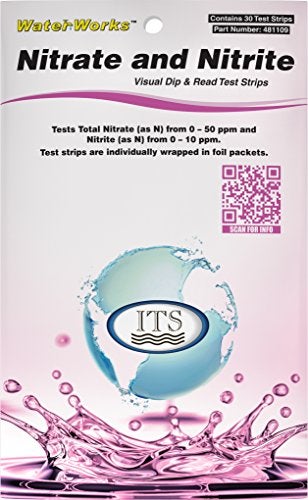 Industrial Test Systems WaterWorks 481109 Nitrate/Nitrite Nitrogen Test Strip, 1 Minutes Test Time, 0-50 ppm Range (Pack of 30) - Image 5