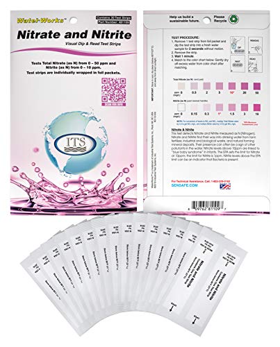 Industrial Test Systems WaterWorks 481109 Nitrate/Nitrite Nitrogen Test Strip, 1 Minutes Test Time, 0-50 ppm Range (Pack of 30) - Image 2