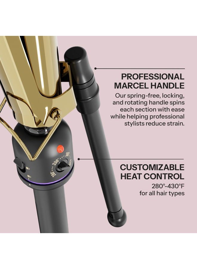 Hot Tools HT1105 مكواة تجعيد مارسيلي عادية احترافية مع تحكم في الحرارة المتعددة، 3/4 بوصة - Image 4