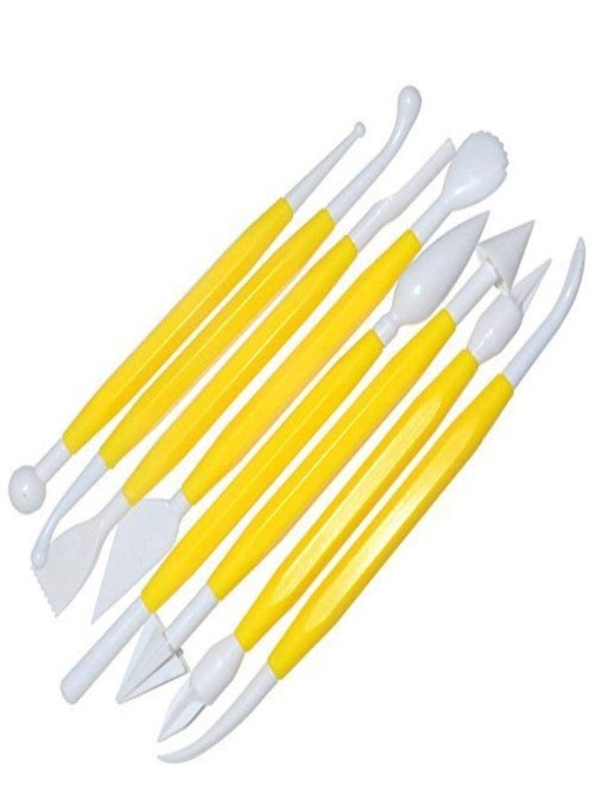 Ochtend Bakingequipments Sculpting Plastic Tool kit Fondant Cake Flower Decorating Clay sugarcraft 8 Double Sided Tools (Color as Available). - Image 3