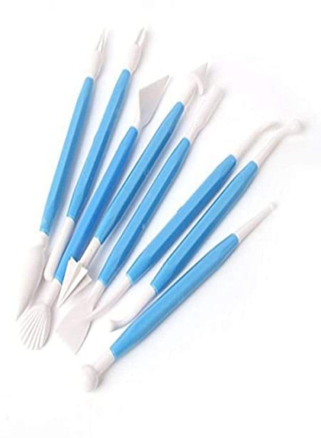 Ochtend Bakingequipments Sculpting Plastic Tool kit Fondant Cake Flower Decorating Clay sugarcraft 8 Double Sided Tools (Color as Available). - Image 1