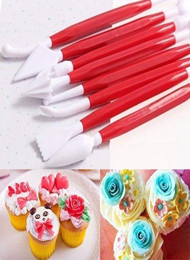 Ochtend Bakingequipments Sculpting Plastic Tool kit Fondant Cake Flower Decorating Clay sugarcraft 8 Double Sided Tools (Color as Available). - Image 4