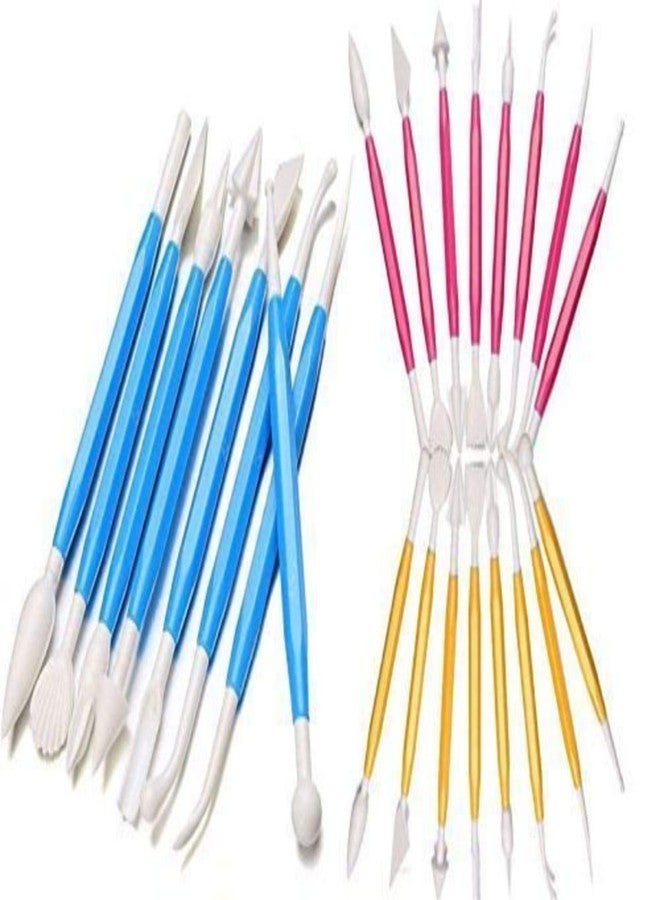 Ochtend Bakingequipments Sculpting Plastic Tool kit Fondant Cake Flower Decorating Clay sugarcraft 8 Double Sided Tools (Color as Available). - Image 5