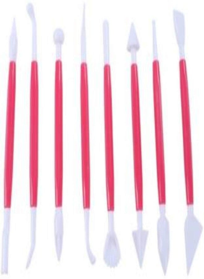 Ochtend Bakingequipments Sculpting Plastic Tool kit Fondant Cake Flower Decorating Clay sugarcraft 8 Double Sided Tools (Color as Available). - Image 2