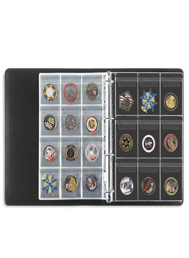 MUDOR Challenge Coin Collection Holder Album for Collectors, Military Challenge Coin Collection Book, Challenge Coin Display Holds 114 Coins, Medallions, Badges, Tokens, Casino Chips - Image 2