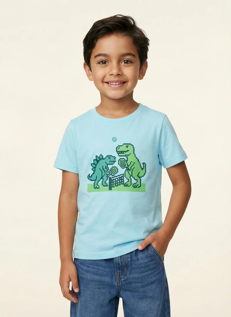 Nautinati  Nautinati Boys' 100% Cotton Pack of 3 Gaming Print Crew Neck T-shirts for Men | Best Price UAE