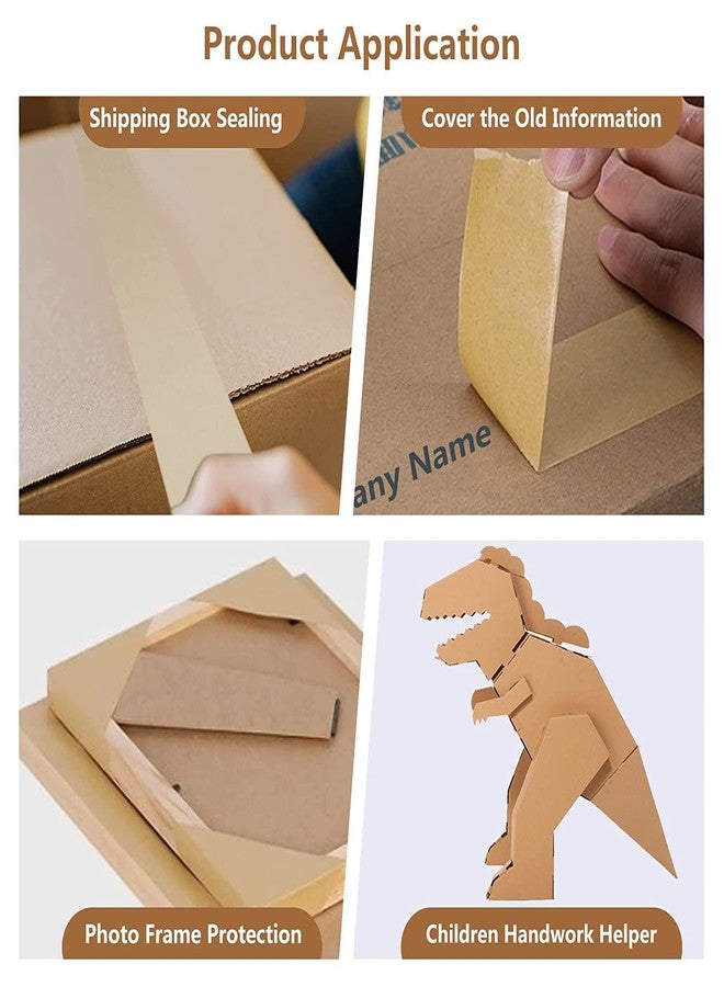 Bapna Kraft Paper Self Adhesive Eco Friendly Carton Packing Tape 72 mm [3''inch] x 50 Meter Length - Image 5