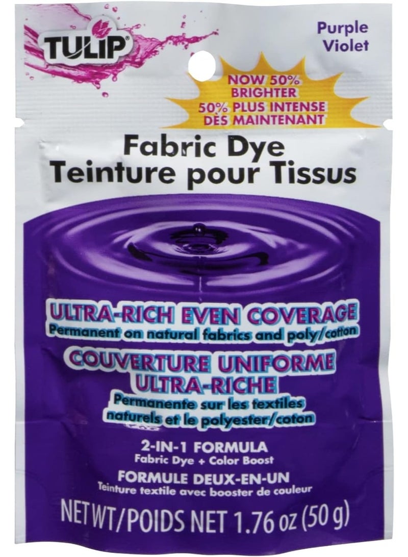Tulip Permanent Fabric Dye Purple Ultra Rich Even Color Coverage Hot Dye Method For Vibrancy 50G - Image 1
