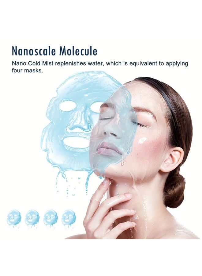 أبيض محمول قابلة لإعادة الشحن عبر USB رذاذ ترطيب الوجه مرطب ضباب نانو - Image 4