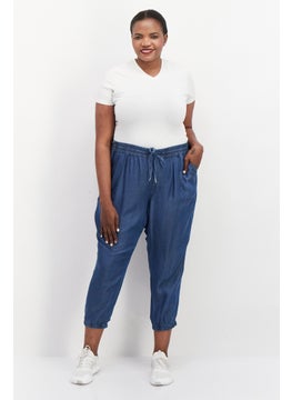 Women Plus Size Wash Tapered Pants, Blue - pzsku/Z67E1D42B4C5958715AA9Z/45/_/1724351222/b34108b6-ebb6-45d8-a829-b76647ae9e61