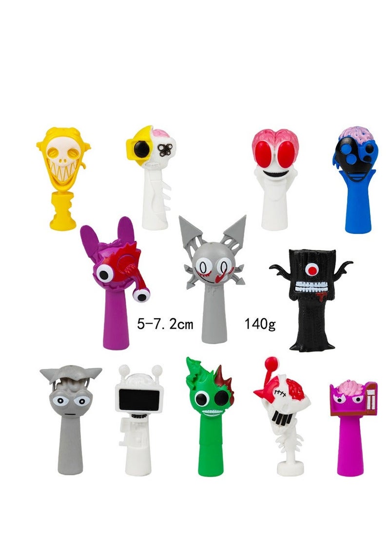 Loquat 12 Piece Sprunki Figures The Action Figure Toys For Fans Series Model Birthday Cake Toppers