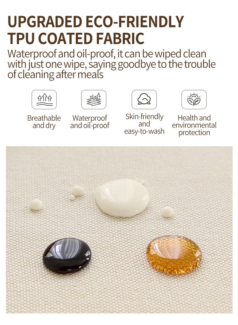 BEIRUI 140*180cm square tablecloth, waterproof, oil-resistant, durable tablecloth imitation cotton and linen polyester material, tasseled tablecloth, suitable for families, hotels, picnics, parties, etc. - Image 4