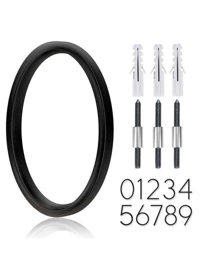 OLADOT 5" Stainless Steel Floating House Number, Metal Modern House Numbers, Garden Door Mailbox Decor Number with Nail Kit, Coated Black, 911 Visibility Signage (0) - Image 1