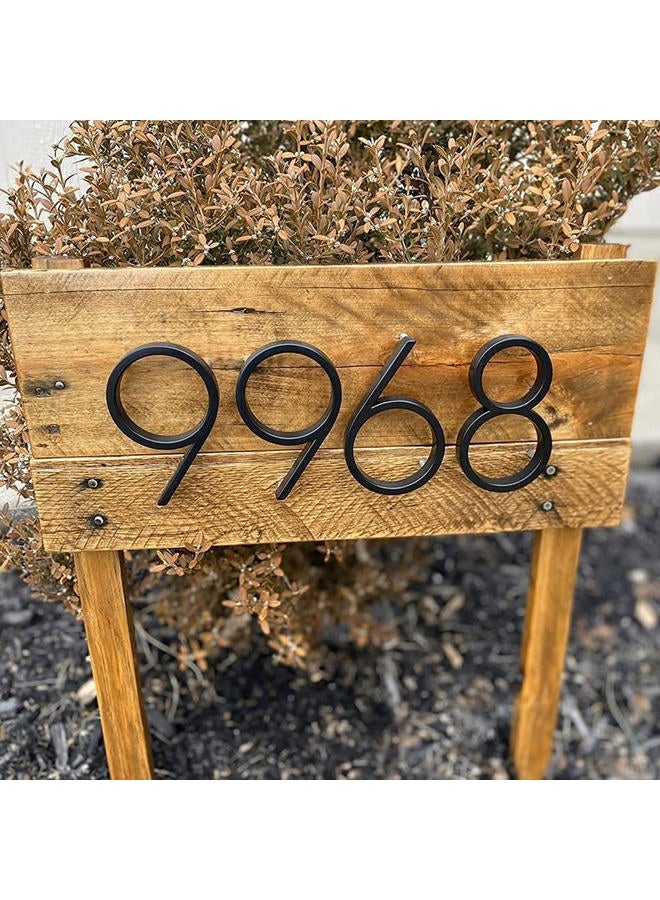 OLADOT 5" Stainless Steel Floating House Number, Metal Modern House Numbers, Garden Door Mailbox Decor Number with Nail Kit, Coated Black, 911 Visibility Signage (0) - Image 5