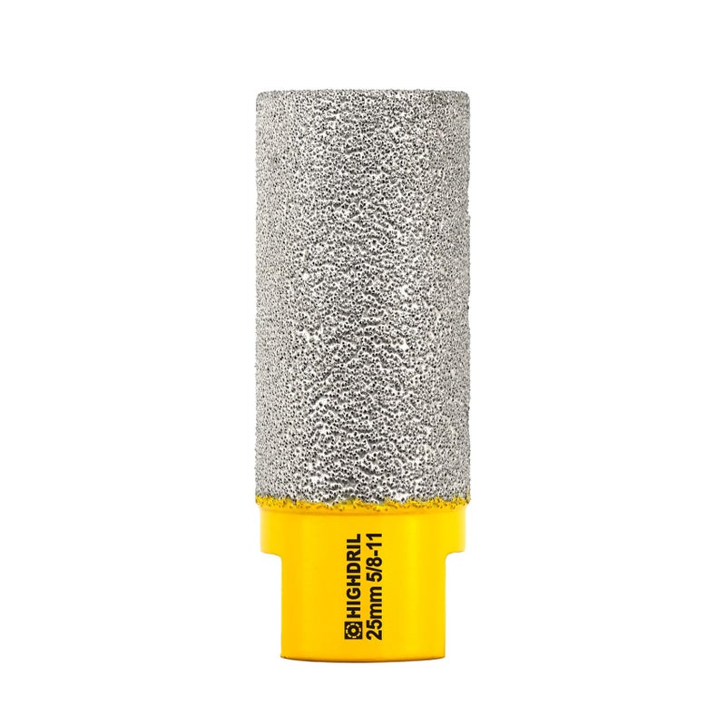HIGHDRIL Diamond Milling Bit for Enlarging and Shaping HoleDiameter 25MM 1 Dry Drilling Core Bit for PorcelainHard CeramicGranite and Marble