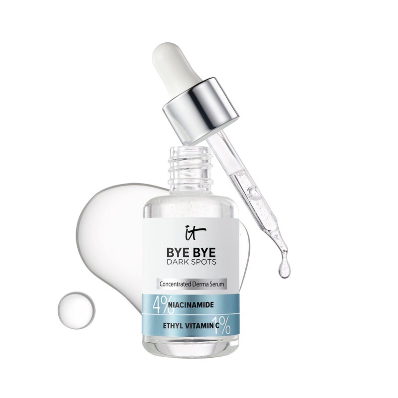 IT Cosmetics Bye Bye Dark Spots 4 Niacinamide Serum  Visibly Reduces Dark Spots  Improves Skin Clarity In 8 Weeks  Facial Serum with 1 Ethyl Vitamin C  For All Skin Types  1 Fl Oz