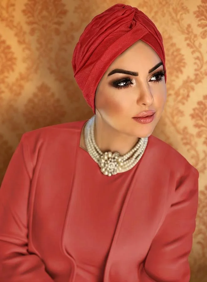 Take Two Red Turban Hijab