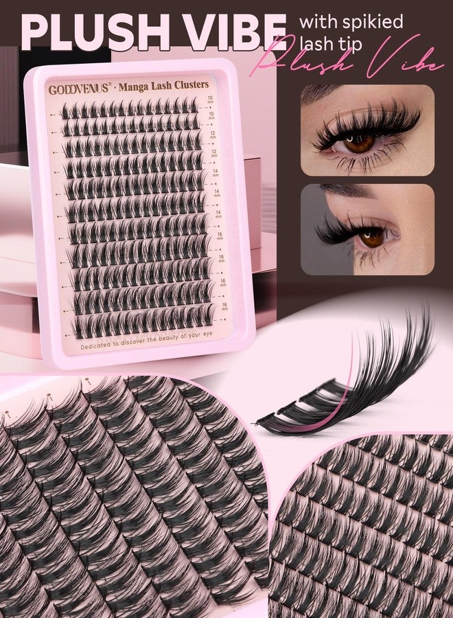 Goddvenus Fluffy Manga Lash Clusters Kit, Natural Wispy Cluster Eyelash Extensions, DIY Lash Extension at Home For Dolly Anime Look, Fairy Individual Lashes Kit with Waterproof Bond and Seal - Image 4