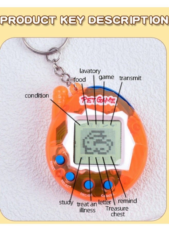 Transparent Electronic Pet Tamagotchi 168 in 1 Virtual Digital Pet Toy 90s Nostalgic Keychain Pixel Game Toy - Image 3