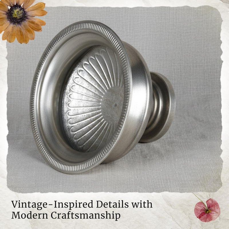 WORTH Silver Color Urn Vase for Centerpieces Set of 2, 8" H. x 11.8" Dia. Metal Trumpet Small Flower Pots for Table, Bowl Vase for Wedding Party Event Home Decor - Image 5