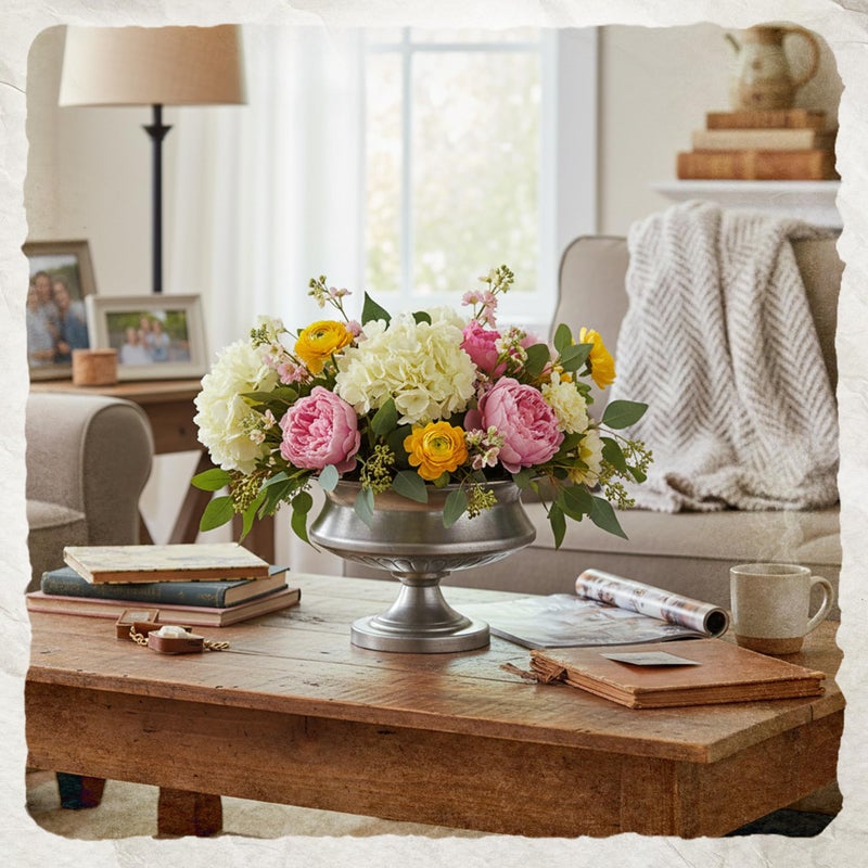 WORTH Silver Color Urn Vase for Centerpieces Set of 2, 8" H. x 11.8" Dia. Metal Trumpet Small Flower Pots for Table, Bowl Vase for Wedding Party Event Home Decor - Image 4