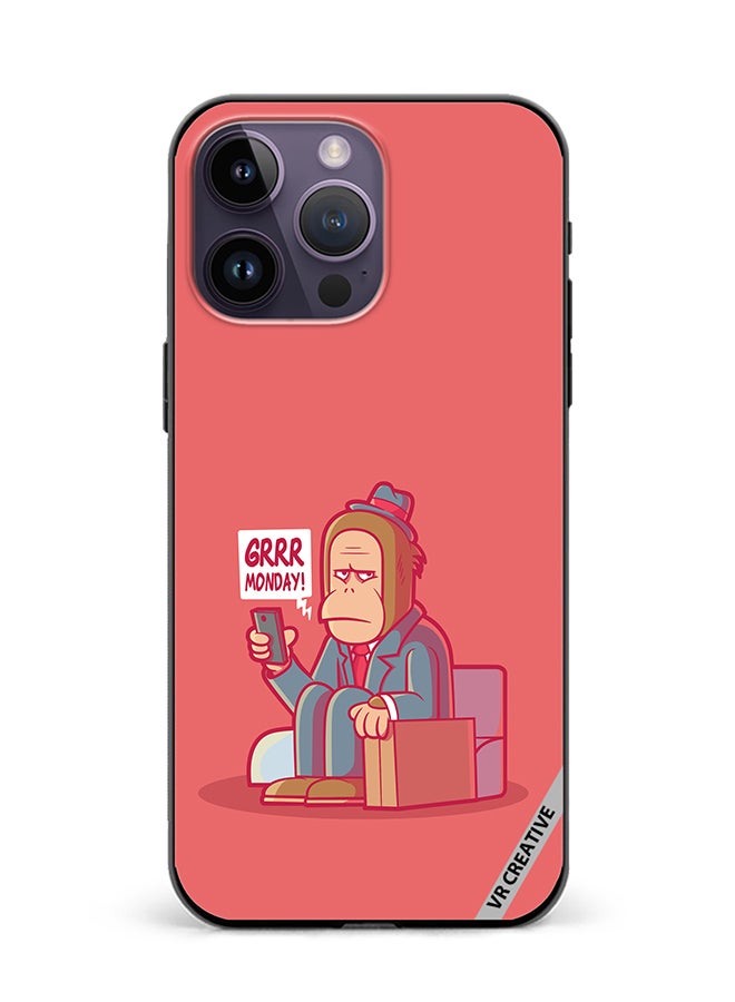 VR CREATIVE Protective Case Cover For Apple iPhone 15 Pro Mondays Design Multicolour - Image 1