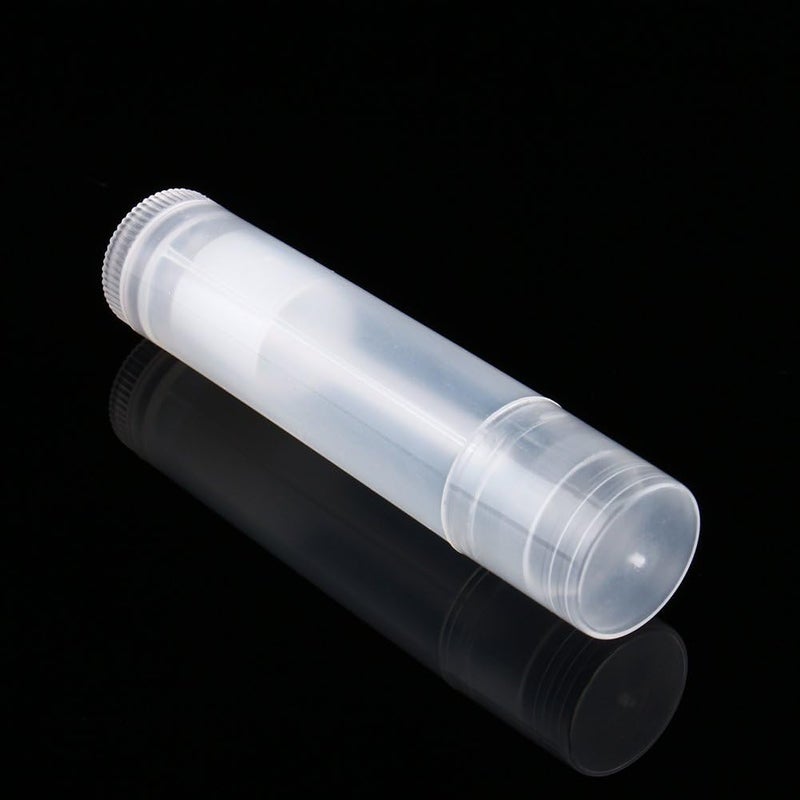 GOTOTOP 100pcs Transparent Lip Balm Bottle, 5ml Portable Plastic Empty Lip Gloss Balm Tubes with Wand, Reusable DIY Lipstick Bottle Container Vials for Home Office Travel, Black, Clear - Image 5