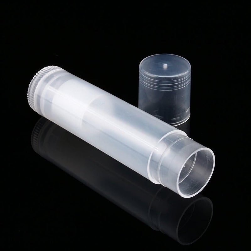 GOTOTOP 100pcs Transparent Lip Balm Bottle, 5ml Portable Plastic Empty Lip Gloss Balm Tubes with Wand, Reusable DIY Lipstick Bottle Container Vials for Home Office Travel, Black, Clear - Image 4