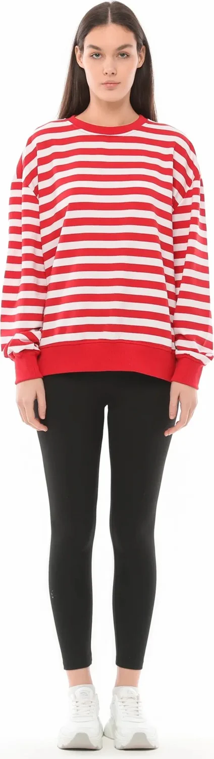 Defy's Women's Striped Oversize Sweat