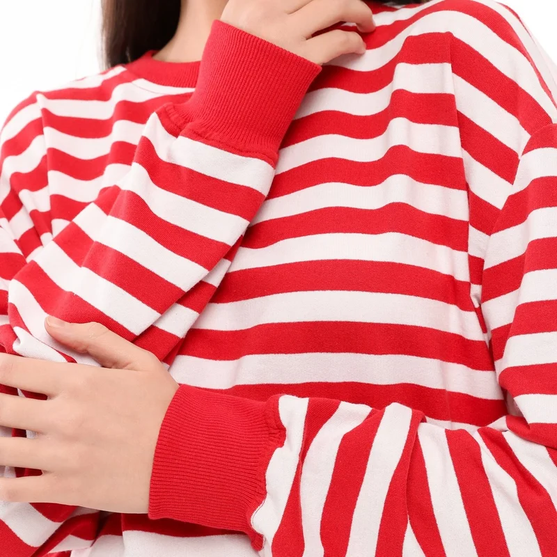 Defy's Women's Striped Oversize Sweat