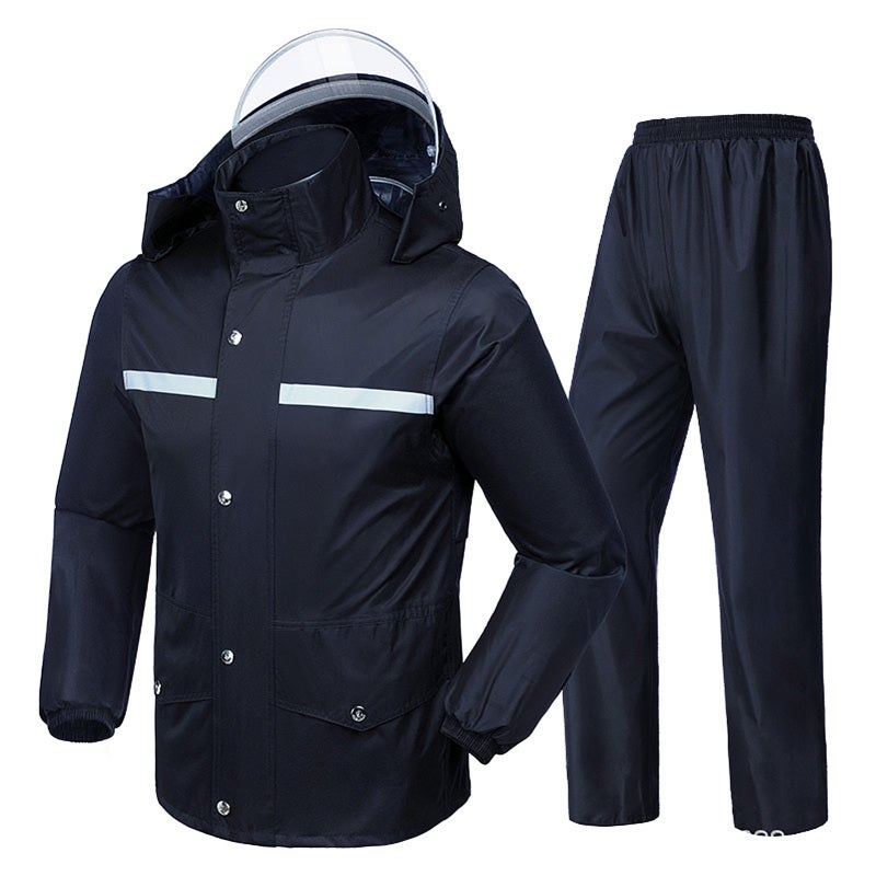 Motorcycle Rain Suit XL Comfortable Easy Movement - Reflective Tape Safety Waterproof Riding Gear for Commuting Cycling Motorcycle Camping Fishing Hiking - Image 1