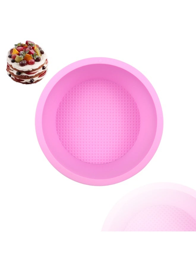 Silicone Cake Mold, Non-Stick Round Tube Cake Mold, Baking Tool Tray for Jelly Gelatin Cake, 20cm (Multicolor)  - Image 5