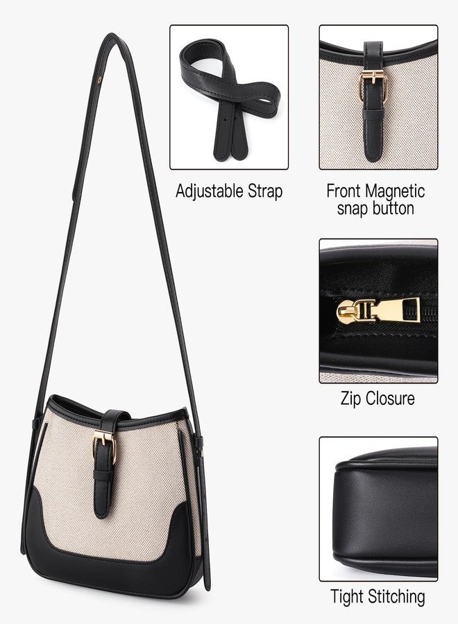 FALAN MULE Shoudler Bag for women Small Vegan Leather Crossbody Purse Cute Hobo Handbag Trendy Underarm Purse (A-Black) - Image 5