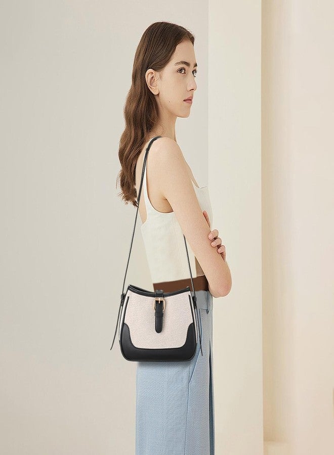 FALAN MULE Shoudler Bag for women Small Vegan Leather Crossbody Purse Cute Hobo Handbag Trendy Underarm Purse (A-Black) - Image 2