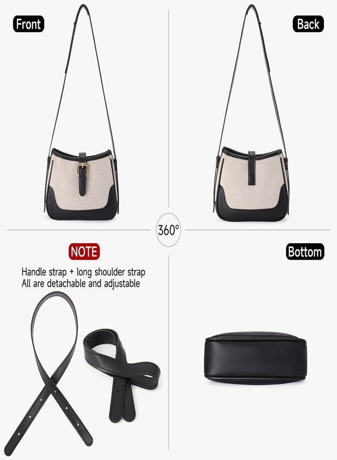 FALAN MULE Shoudler Bag for women Small Vegan Leather Crossbody Purse Cute Hobo Handbag Trendy Underarm Purse (A-Black) - Image 4