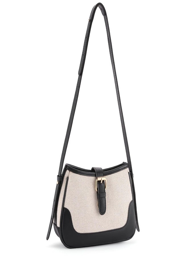 FALAN MULE Shoudler Bag for women Small Vegan Leather Crossbody Purse Cute Hobo Handbag Trendy Underarm Purse (A-Black) - Image 1