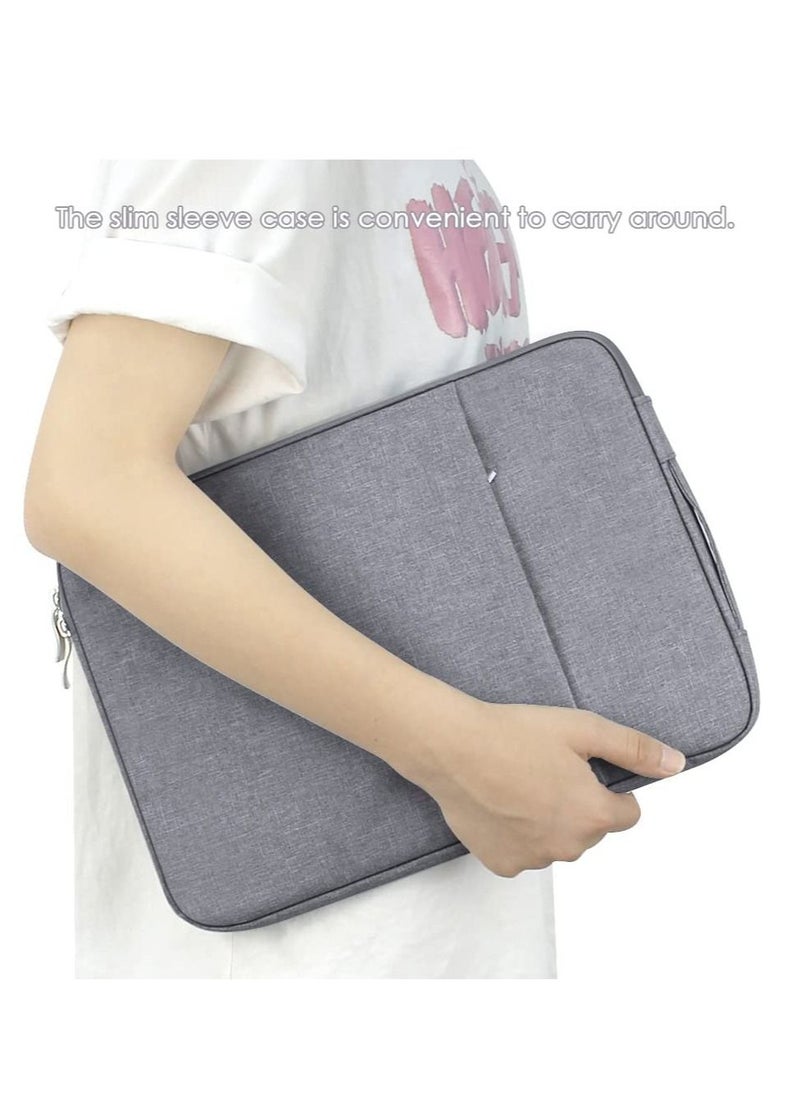 13-Inch Laptop Sleeve Case with Handle for 2023-2022 MacBook Air 13.6" with M2 Chip Model A2681 & MacBook Pro 13.3" with M2 Chip Travelling Carrying Canvas Bag Protective Accessories Gray