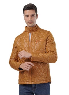 clever Men's Waterproof Jacket - Fiber Lined- Camel  - Image 1