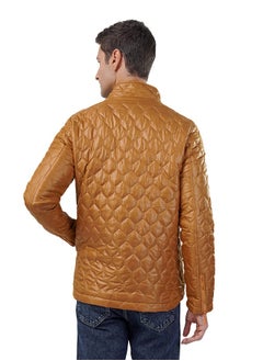 clever Men's Waterproof Jacket - Fiber Lined- Camel  - Image 3