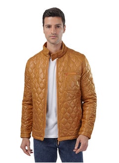 clever Men's Waterproof Jacket - Fiber Lined- Camel  - Image 5