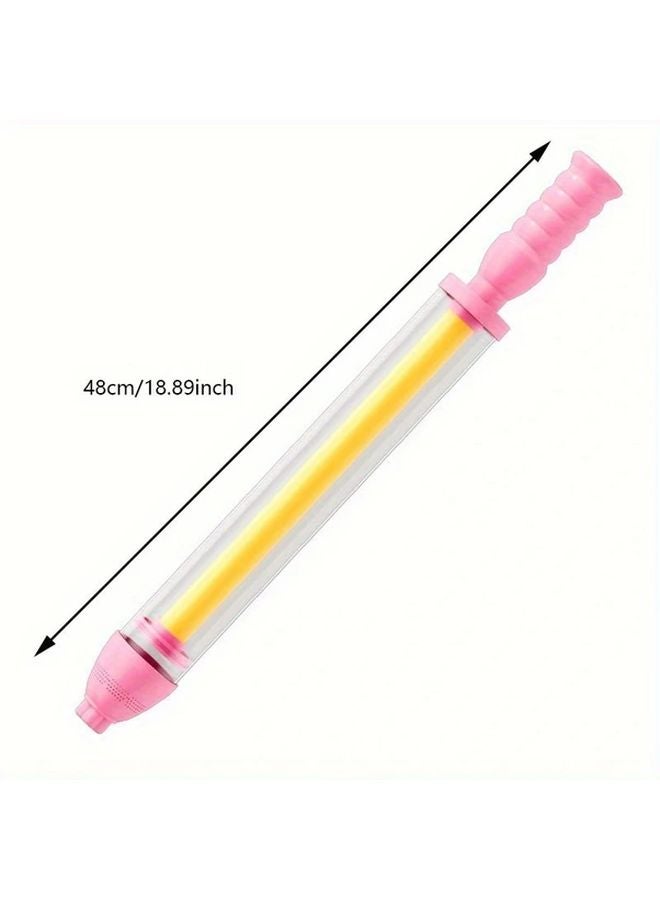 Pink Fireworks Pull String Water Gun Large Beach Splasher For Water Battles Perfect Gift - Image 1