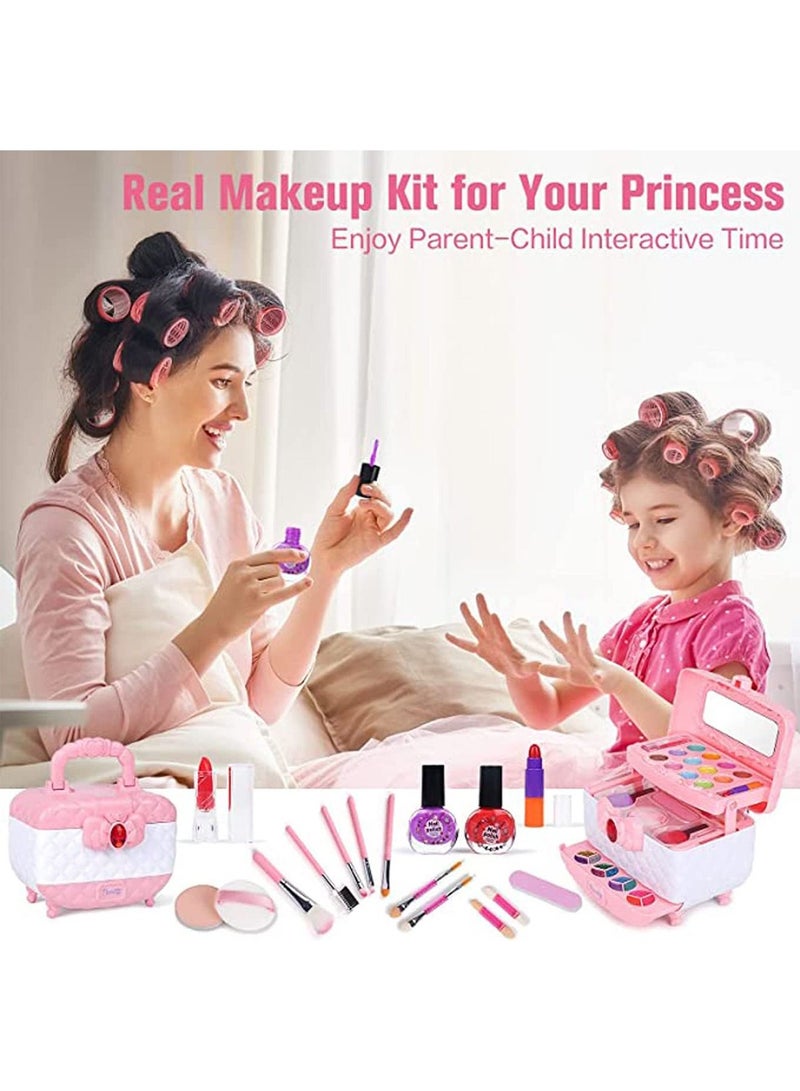 LIMOS Kids Makeup Toy Kit for Girl, Washable Pretend Real Cosmetic, Safe & Non-Toxic Make-Up Toys for 3-12-Year-Old Kids - Image 5